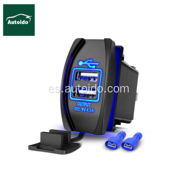 Dual Charger USB 4.2A Switch Rocker Charger USB